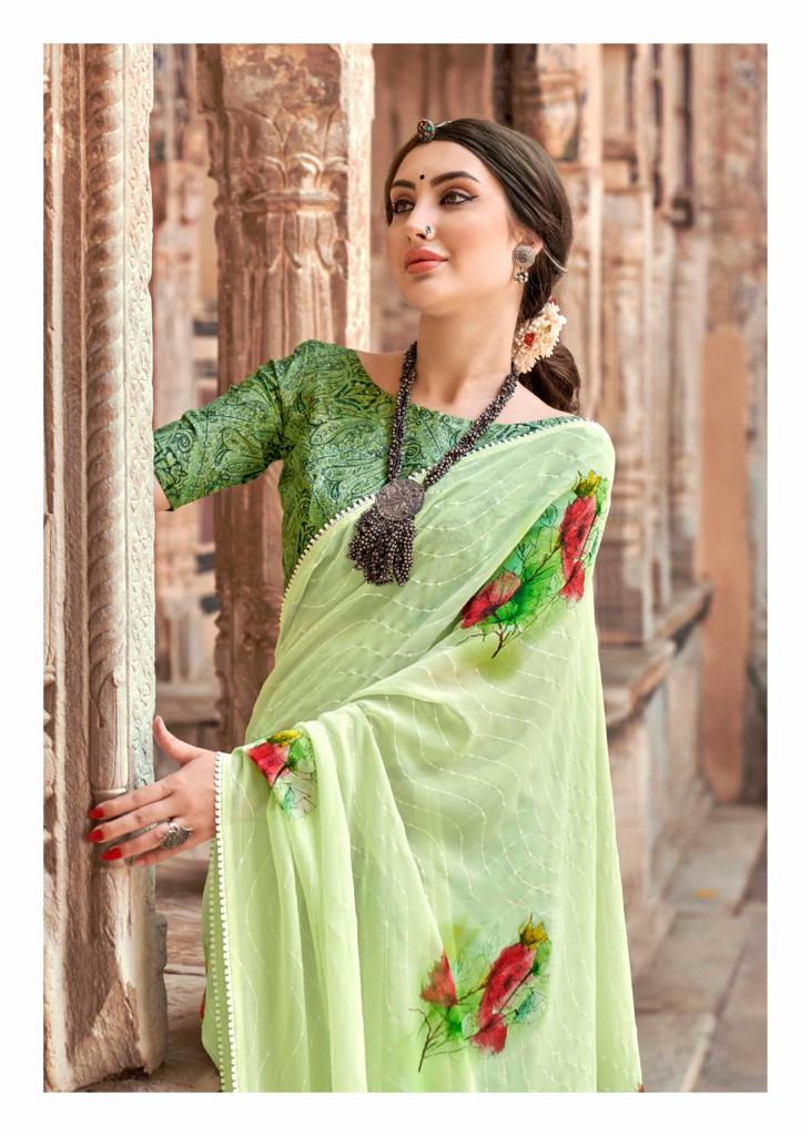 Kashvi Manasthiti Printed Georgette Wholesale Saree Collection 